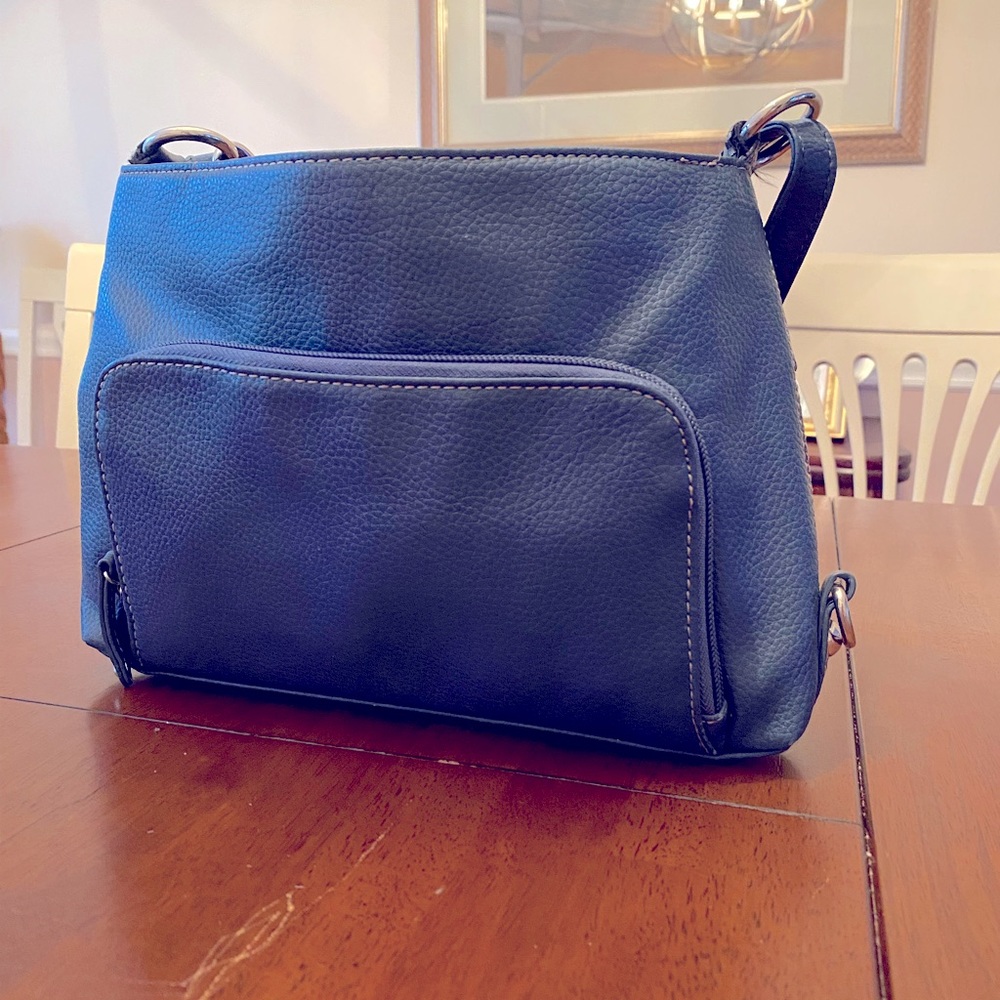 TIGNANELLO BLUE LEATHER PURSE.